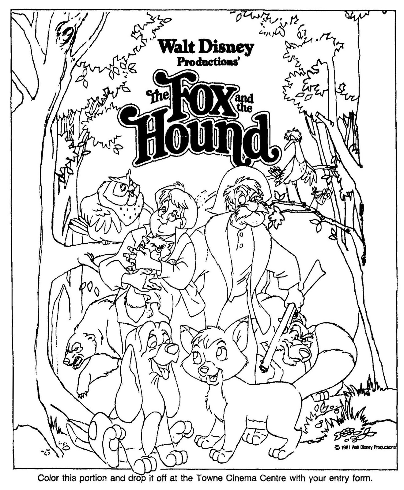 1319x1600 8 Images Of Fox And The Hound Copper Coloring Pages