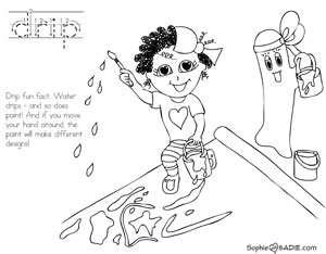 Coloring Page Drip Painting And Jackson Pollack Sophie And Sadie 300x234 Coloring Page Drip Painting And Jackson Pollack Sophie And Sadie
