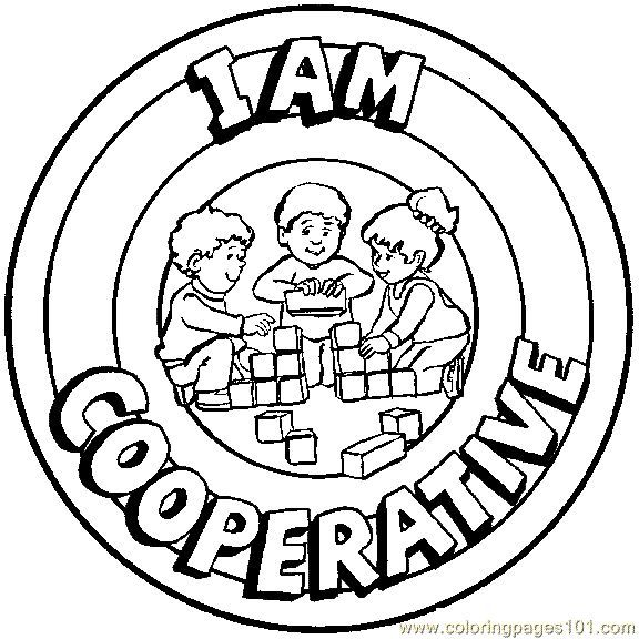 Cooperation Coloring Pages Kids Classroom 576x576 Cooperation Coloring Pages Kids Classroom