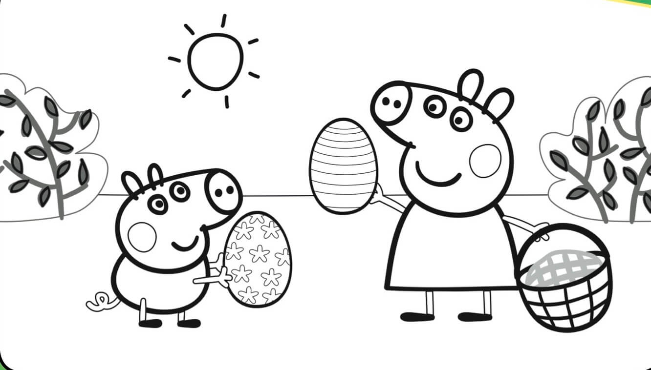 30 Printable Peppa Pig Coloring Pages You Won'T Find Anywhere 1332x758 30 Printable Peppa Pig Coloring Pages You Won'T Find Anywhere