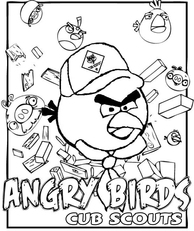 Angry Birds Coloring Page For Cub Scouts 824x982 Angry Birds Coloring Page For Cub Scouts