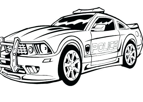 500x357 Cop Car Coloring Pages