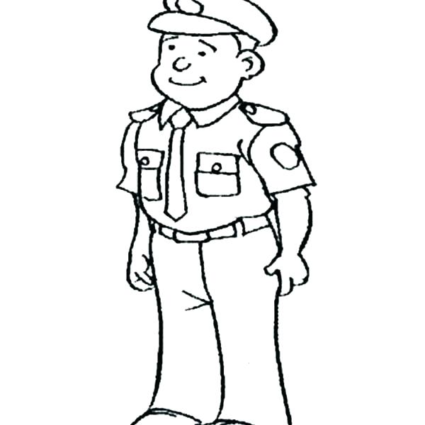 600x600 Lego Policeman Coloring Page