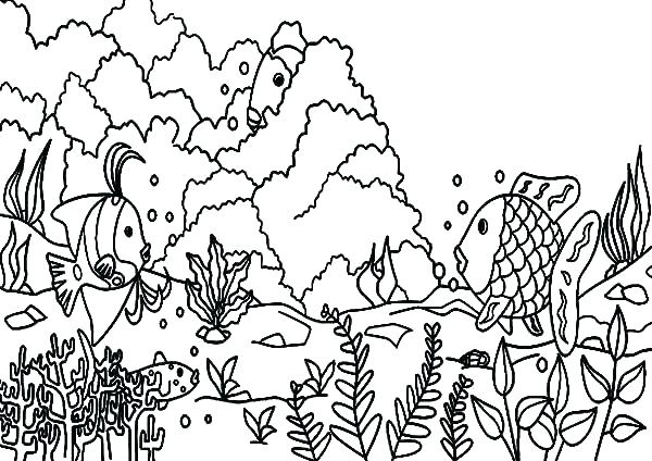 Ocean Coral Reef Coloring Pages Coral Reef Coloring Page Coloring 600x424 Ocean Coral Reef Coloring Pages Coral Reef Coloring Page Coloring