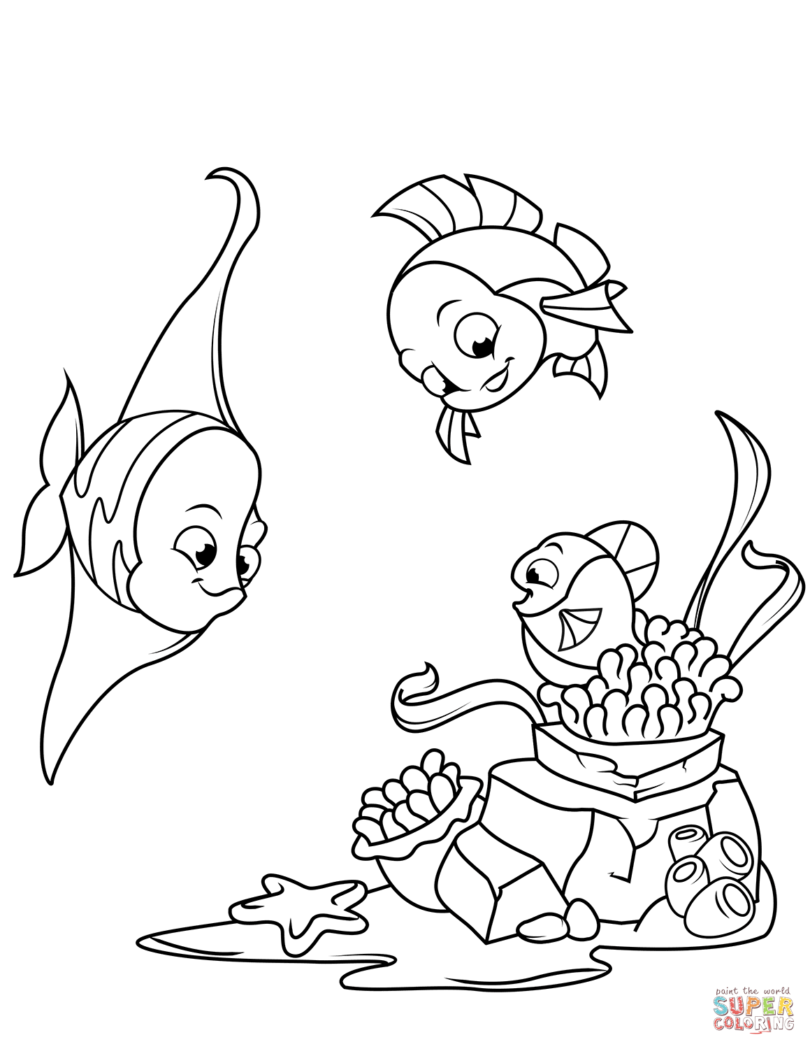 1159x1500 Coral Reef Fish 2 Coloring Page
