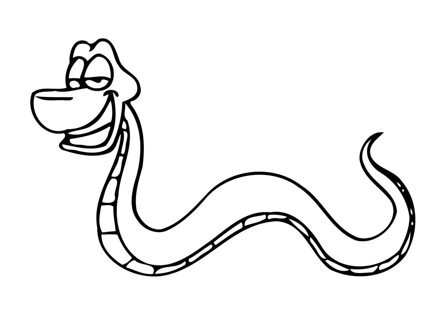 Snake Coloring Page 1411x1000 Snake Coloring Page