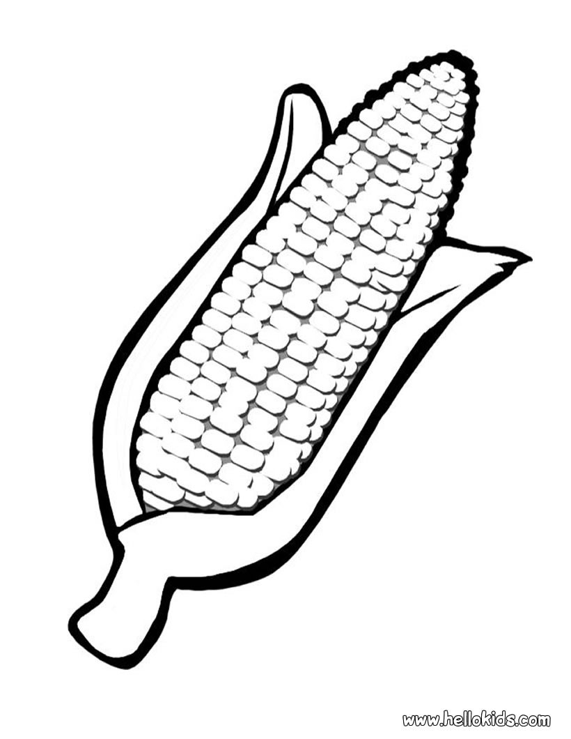 Corn Coloring Pages 820x1060 Corn Coloring Pages