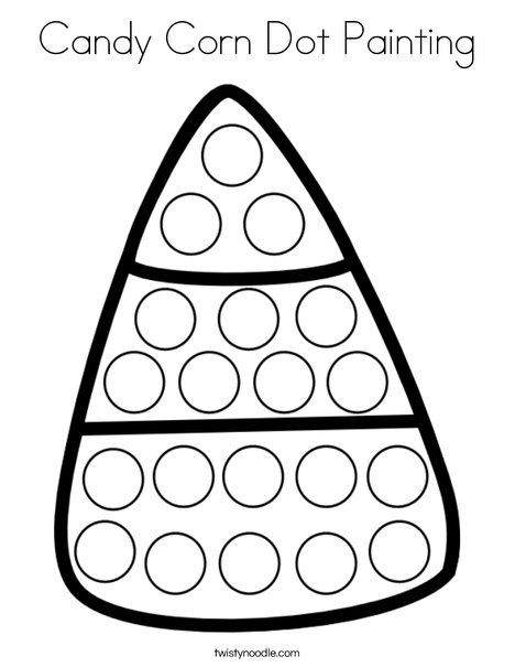 Candy Corn Coloring Page Dot Painting Twisty Noodle Inside 468x605 Candy Corn Coloring Page Dot Painting Twisty Noodle Inside