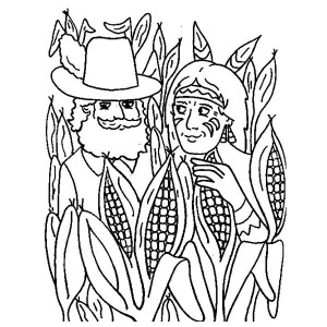 Pilgrim And Native American In Corn Field Thanksgiving Day 300x300 Pilgrim And Native American In Corn Field Thanksgiving Day