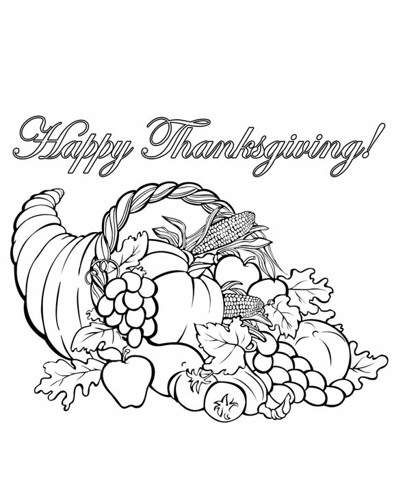 Cornucopia Coloring Page at GetColorings.com | Free printable colorings ...