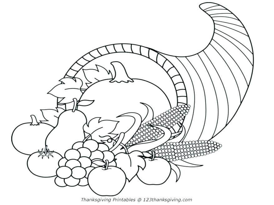878x659 Cornucopia Coloring Page Cornucopia Coloring Pages Cornucopia