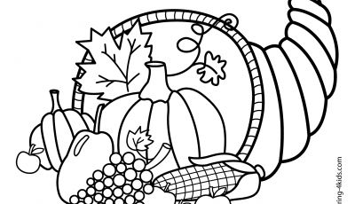 Cornucopia Fruit Coloring Pages at GetColorings.com | Free printable ...