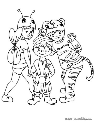 364x470 Superhero Carnival Costume Coloring Pages