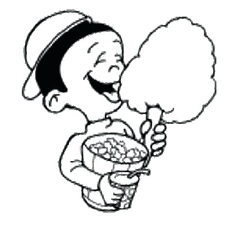 500x497 Cotton Candy Coloring Page The Boy Like Cotton Candy Coloring Page