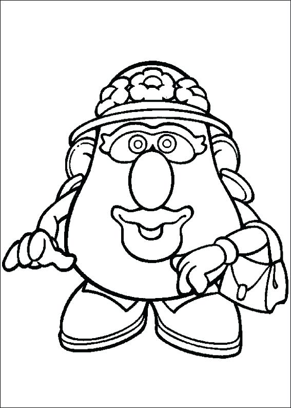 567x794 Potato Coloring Page Potato Coloring Pages Potato Head Coloring