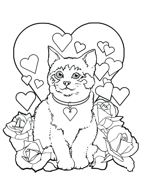 500x651 Christmas Cat Coloring Pages Free Cat Coloring Pages In Addition