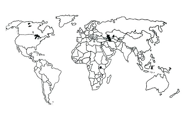 Map Of The World Coloring Page Coloring Pages 7 Continents World 600x370 Map Of The World Coloring Page Coloring Pages 7 Continents World