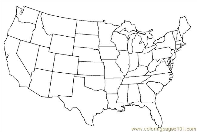 650x436 Ted States Map Coloring Pages Coloring Page