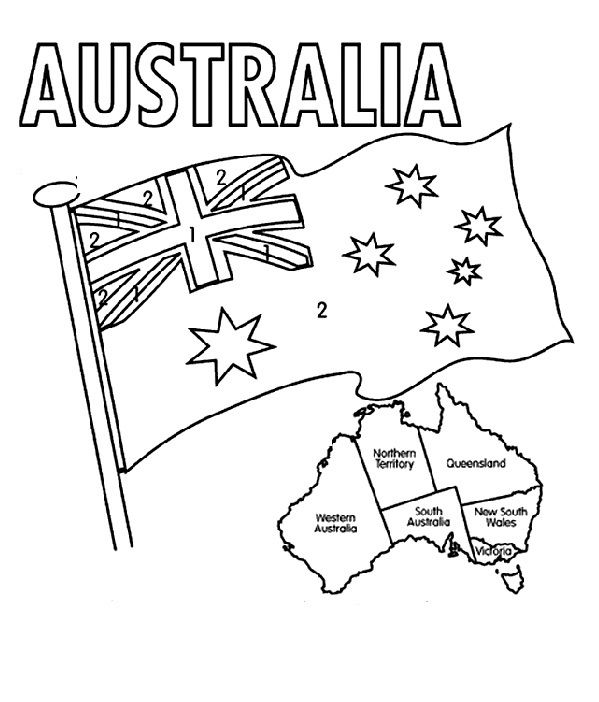 The Australian Flag Flying Day Coloring For Kids Girl Scouts 599x702 The Australian Flag Flying Day Coloring For Kids Girl Scouts