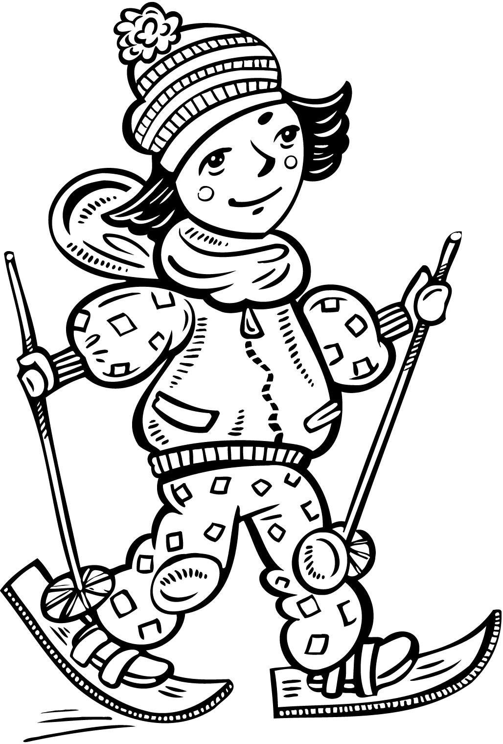 Printable Coloring Pages Of A Girl Cross Country Skiing 1028x1520 Printable Coloring Pages Of A Girl Cross Country Skiing