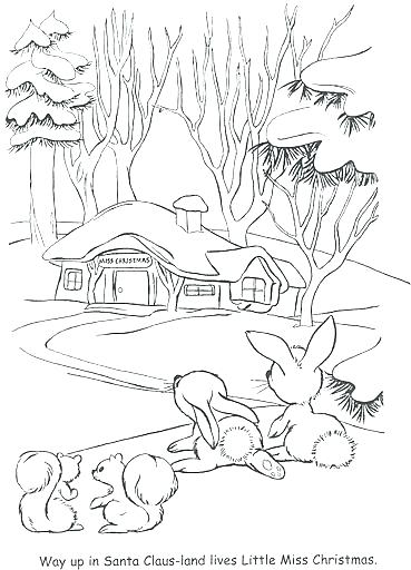 369x512 Winter Wonderland Coloring Pages Colouring For Cure Image Winter