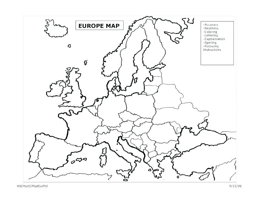 863x667 World Map Coloring Page With Countries Country Western Coloring
