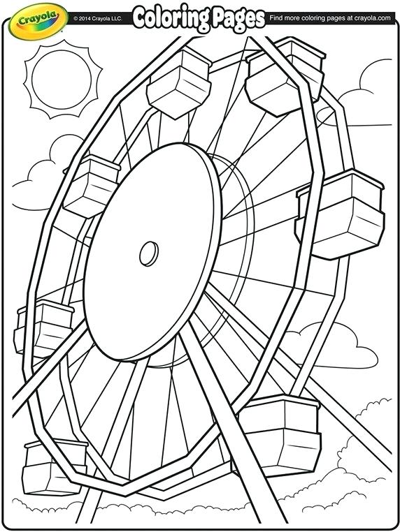 572x762 County Fair Coloring Pages Crayola Wheel Coloring Page Free
