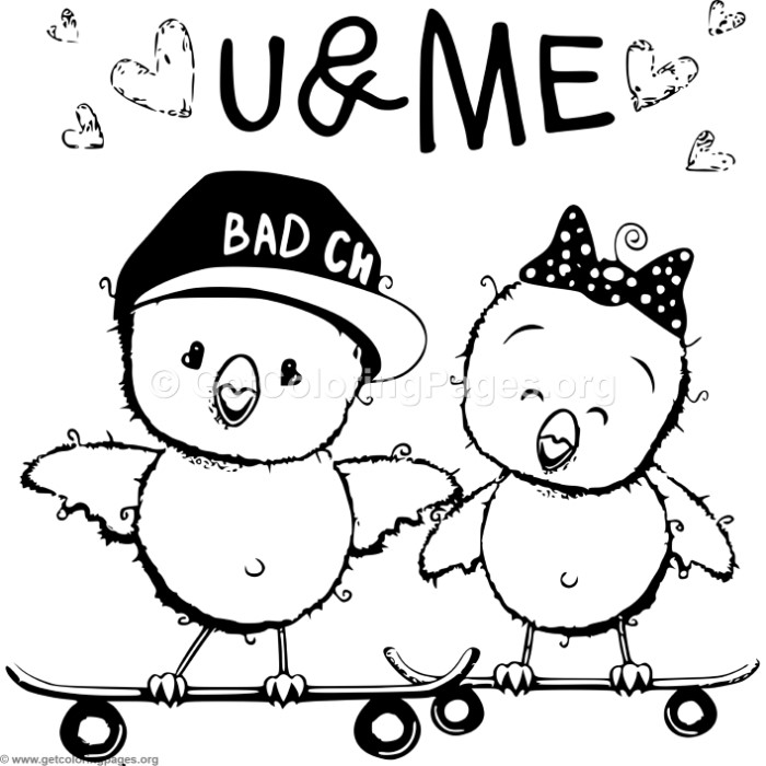 700x700 Valentines Bird Couple Coloring Pages