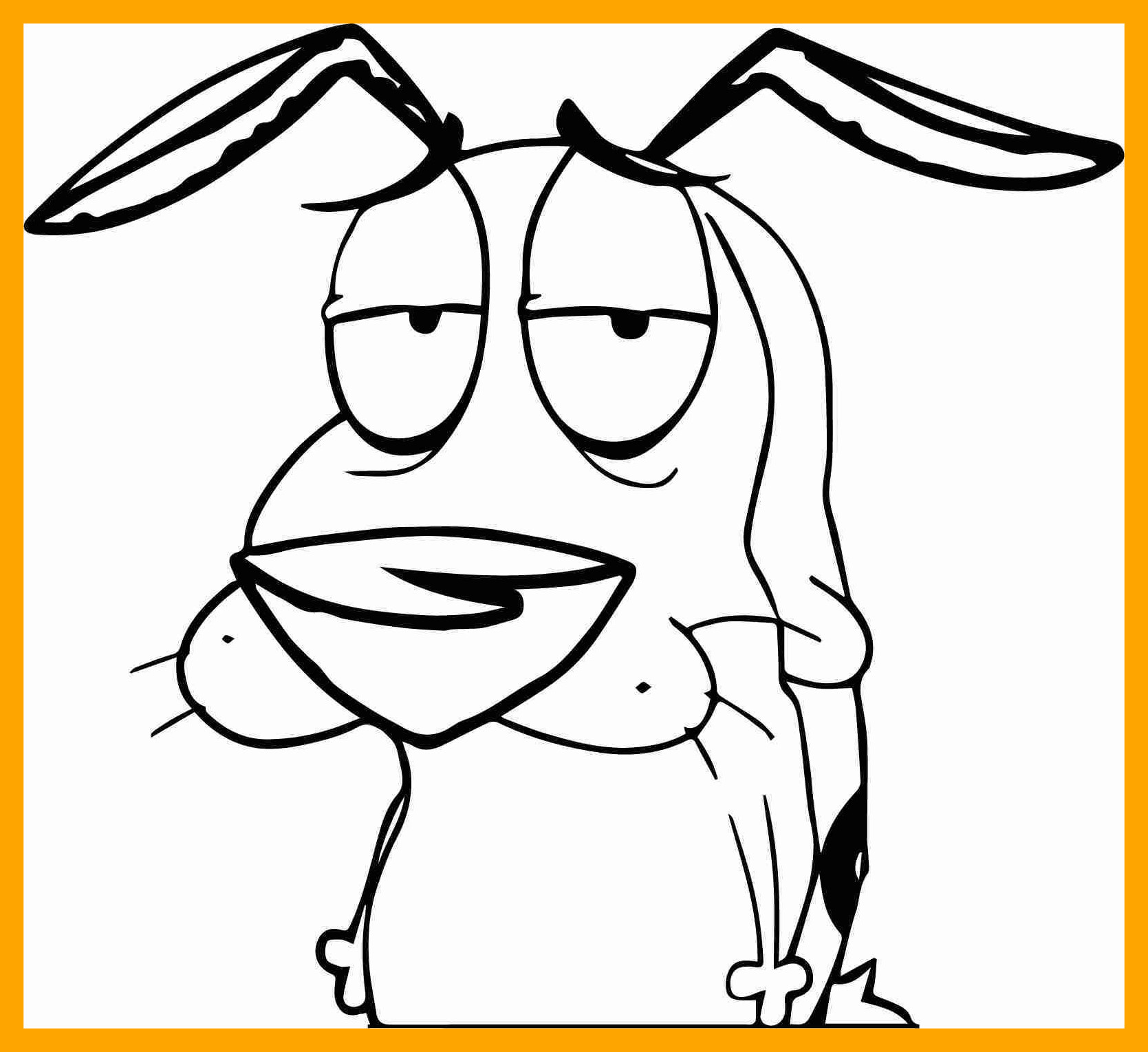 1669x1529 Courage The Cowardly Dog Coloring Pages