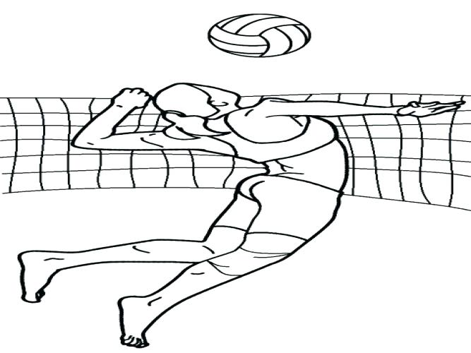 667x500 Volleyball Coloring Pages Medium Size Of Volleyball Coloring Pages