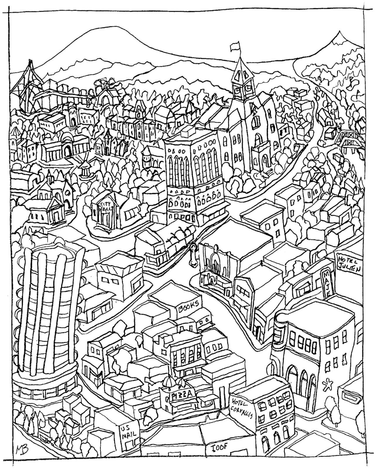 1285x1613 Corvallis Coloring Pages Visual
