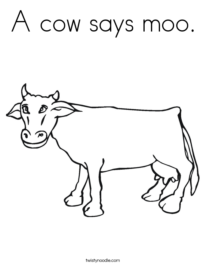 A Cow Says Moo Coloring Page 685x886 A Cow Says Moo Coloring Page