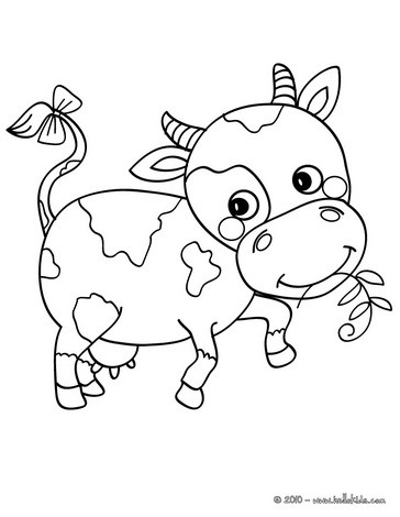 Lovely Cute Cow Coloring Page. Cute And Amazing Farm Animals 364x470 Lovely Cute Cow Coloring Page. Cute And Amazing Farm Animals