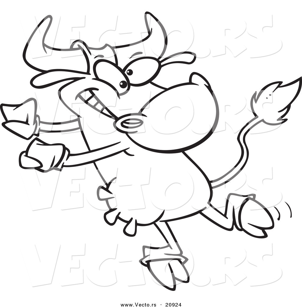 Vector Of A Cartoon Dancing Cow 1024x1044 Vector Of A Cartoon Dancing Cow