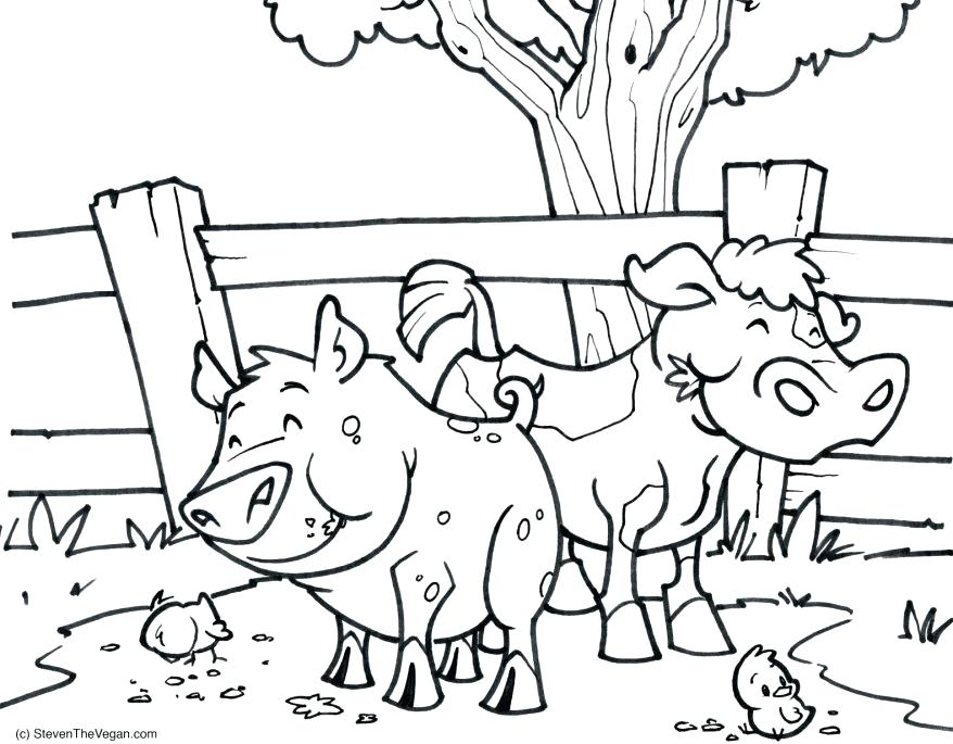 878x685 Awesome Coloring Books For Adults As Cool Coloring Pig And Cow