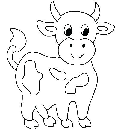 434x434 Cow Coloring Page Drawn Cattle Coloring Page Pin Cow 4 Pencil