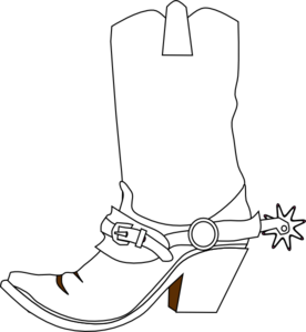 Cowboy Boot Coloring Page