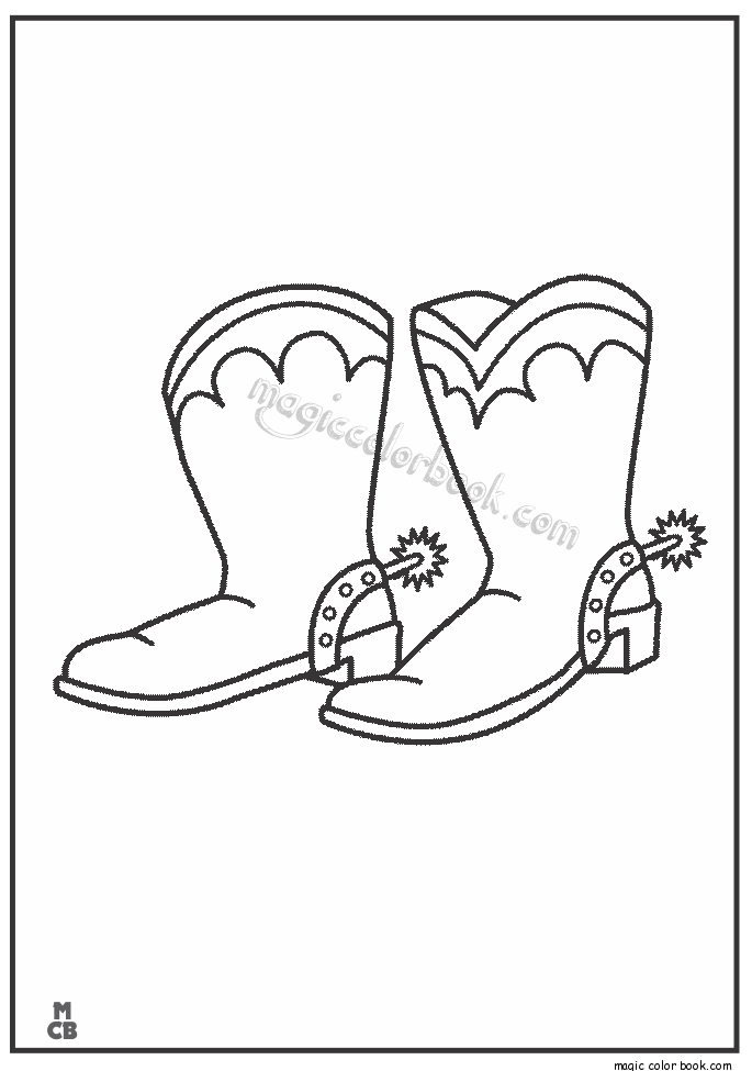 Cowboy Boots Coloring Pages 685x975 Cowboy Boots Coloring Pages