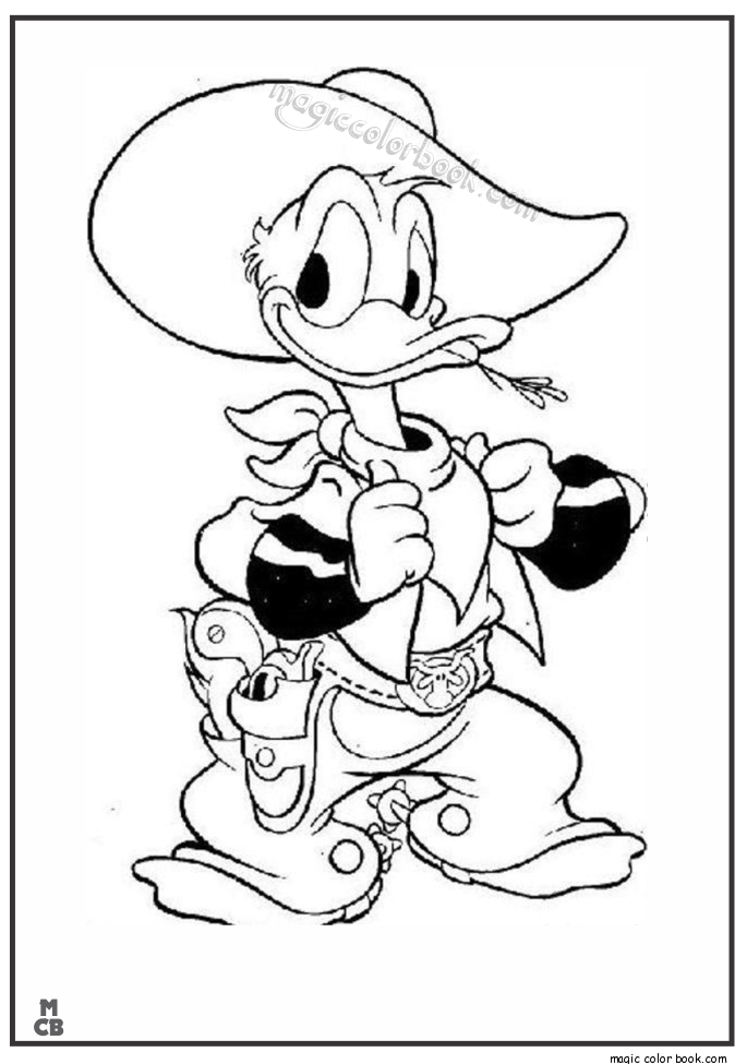 685x975 Donald Duck Cowboy Coloring Pages