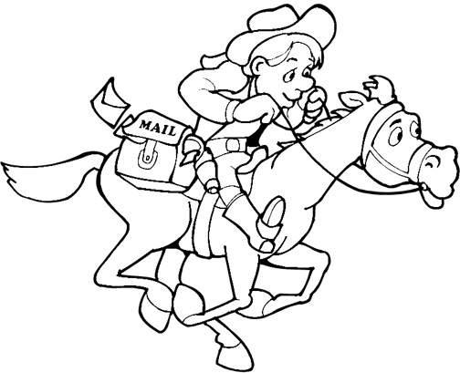 504x409 Cowboy Coloring Pages 2