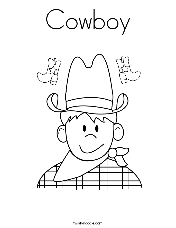 685x886 Cowboy Coloring Page