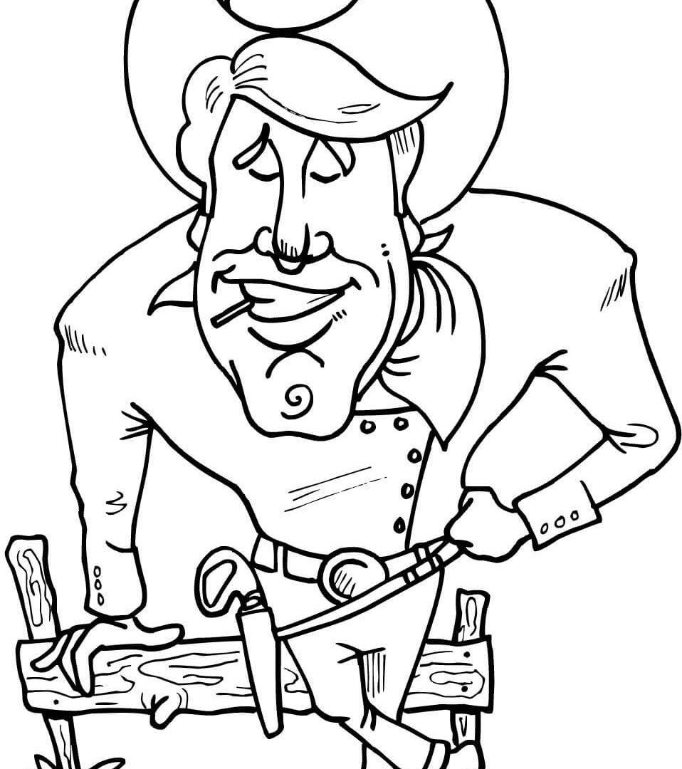958x1080 Cowgirl Coloring Page Riding Horse Printable Cowboy Pages Adult