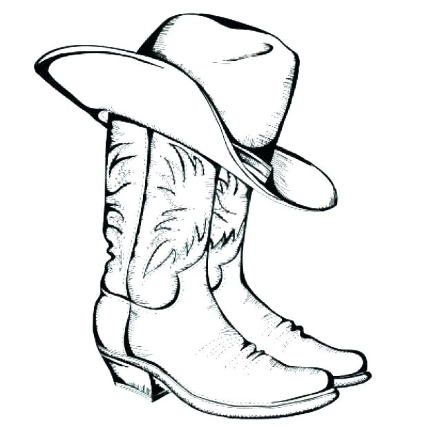 Cowboy Hat Coloring Page Printable Coloring Pages