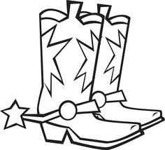 236x214 Cowboy Boots Coloring Pages
