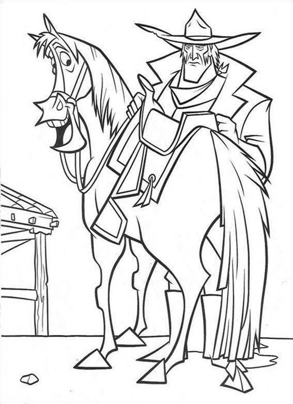 Home On The Prairie Old Cowboy And His Horse Coloring Pages 600x827 Home On The Prairie Old Cowboy And His Horse Coloring Pages