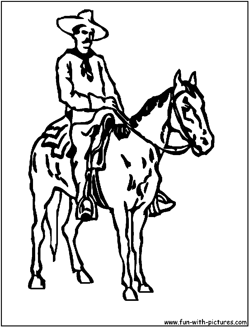 Cowboy Coloring Pages 800x1050 Cowboy Coloring Pages