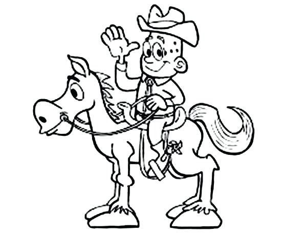 Horse Coloring Pages How To Draw Cowboy On A Horse Coloring Page 600x462 Horse Coloring Pages How To Draw Cowboy On A Horse Coloring Page