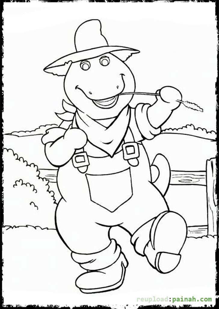 728x1024 Barney Coloring Pages Printable Cowboy Coloring Pages
