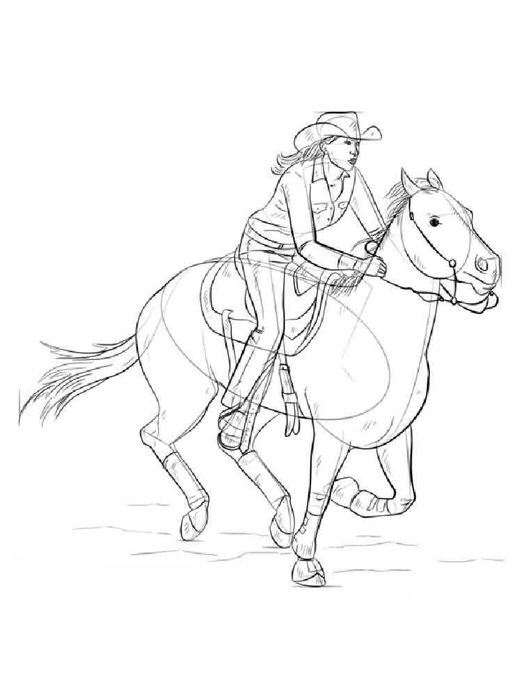 Cowgirl And Horse Coloring Pages at GetColorings.com | Free printable ...