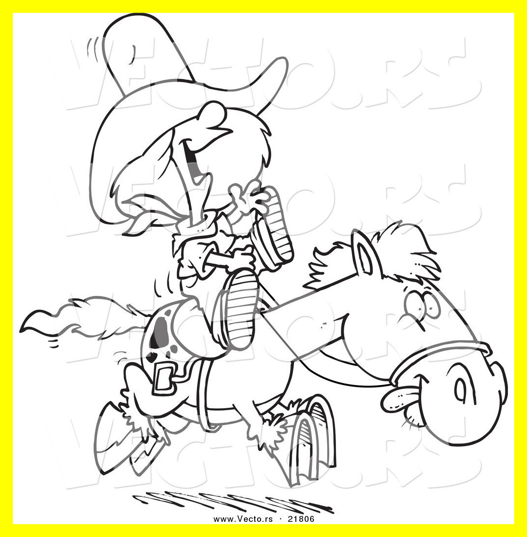 1076x1096 Marvelous Cowgirl Riding Horse Coloring Page Printable Pic